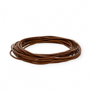 Leder rund 2&nbsp;mm Dark brown
