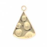 Anh&auml;nger aus rostfreiem Edelstahl, Pizzast&uuml;ck Gold