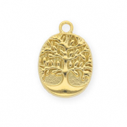 Anhänger aus rostfreiem Edelstahl, Lebensbaum Gold