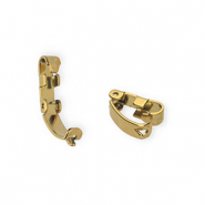 Schmuckzubehör Collierschlaufe mit Klickverschluss aus rostfreiem Edelstahl Gold
