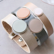 Schmucksets Metallic Leder Armbänder für die Feiertage