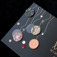 Schmucksets DIY Weihnachtskarte mit glitzernden Cabochons und Swarovski