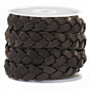 Echtes DQ Leder und Wildleder Flach geflochten 10 mm DQ Leder 