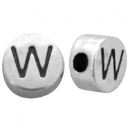 DQ Metall Perlen Buchstabe W Antik silber (Nickelfrei)