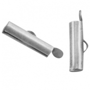 DQ Metall Schieber Endkappen 15x6mm Antik silber (Nickelfrei)