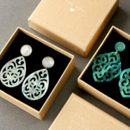 Schmucksets Statement Ohrringe mit Resin Anhängern