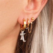 Schmucksets Stilvolles Gold mit silbernem Schmuck aus Stainless Steel