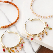 Schmucksets Inspiration für die Herstellung von Schmuck mit Facett Würfel Perlen