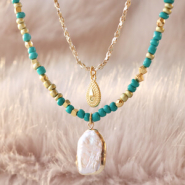 Schmucksets Inspiration für die Herstellung von Halsketten und Ohrringen mit Rocailles