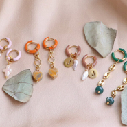 Schmucksets Design trendige Ohrringe aus Edelstahl-Creolen mit Emaille