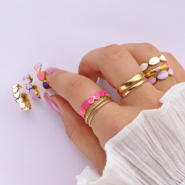 Schmucksets So kombinieren Sie hübsche Ringe aus Edelstahl mit Emaille