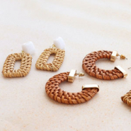 Schmucksets Schmuck gestalten mit Rattan-Anhängern und Ohrringen