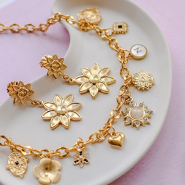 Neu Neue Serie Edelstahl-Blumenanhänger