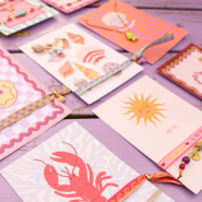 Neu Schmuckband mit Text und Schmuckkarten