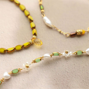 Schmucksets Glitzernden Ohrringe und Armschmuck mit ovalen Glasperlen herstellen