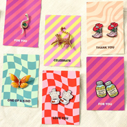 Neu Stilvoll, trendy Broschen, Pins und Schmuckkarten