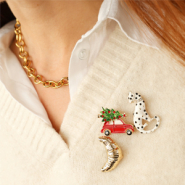 Schmucksets Pins, Broschen und Schmuckkarten für die Winter/Weihnachtszeit