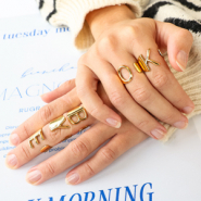 Schmucksets Chunky-Edelstahlringe, die inspirieren