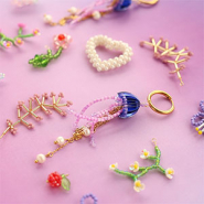 Schmucksets Sommerlicher Schmuck mit gehäkelten Glasperlendesigns