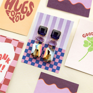 Neu Kristallglas-Ohrringe und BY31®-Schmuckkarten