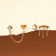 Schmucksets Ohrpiercings aus Edelstahl, die in Ihrer Kollektion Akzente setzen