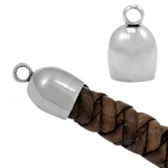 Stainless Steel Schmuckzubeh&ouml;r Endkappen &Oslash;6mm aus rostfreiem Stahl Silber 