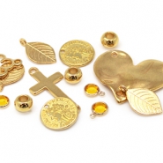 Metall Perlen und Anhänger DQ Metallperlen DQ-vergoldet