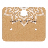 Schmuck Karten "made with love" Mandala Brown