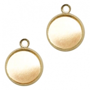 Anh&auml;nger Metall Fassung f&uuml;r Cabochon 12mm Gold