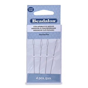 Beadalon flexibel F&auml;delnadel 6.4cm fine Silber