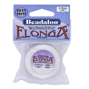 Beadalon Elonga Elastisches Reihdraht 0.7mm White