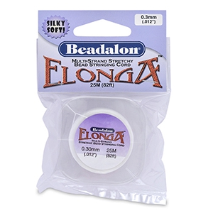 Beadalon Elonga Elastisches Reihdraht 0.3mm White