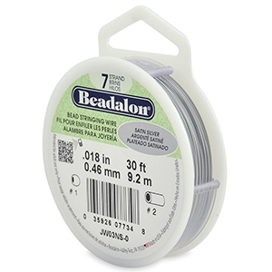 Beadalon Schmuckdraht 7 Str&auml;nge 0.46mm Satin Silver