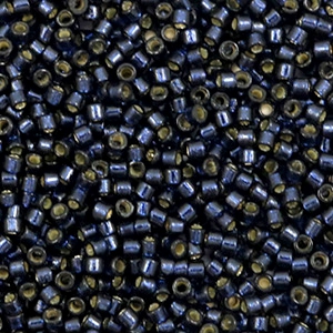 Miyuki Perlen delica's 11/0 Duracoat silverlined dyed montana DB-2192