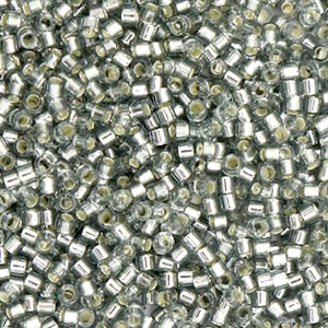 Miyuki Perlen delica's 11/0 Silverlined light gray DB-48