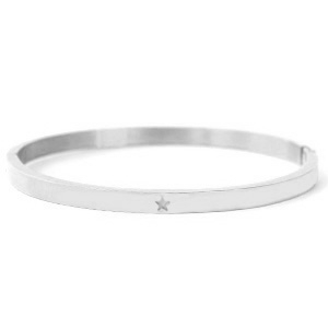 Armb&auml;nder aus Stainless Steel - Rostfreiem Stahl mit Stern Silber