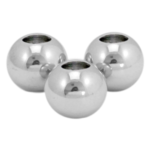 Stainless steel - Rostfrei Stahl Perlen 5mm Silber 