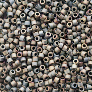 Miyuki Perlen delica's 11/0 Metallic matte silver gray DB-307