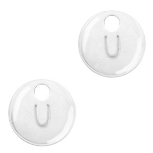Basic quality Metall Anh&auml;nger Initiale U Antik silber (Nickelfrei)