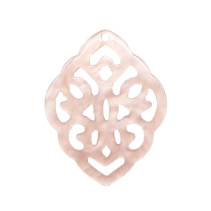 Resin Anh&auml;nger Rhombus Barock Delicacy rose