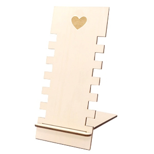 Schmuckdisplay Bambus "Heart" Natural (nat&uuml;rliche Farbe Holz)