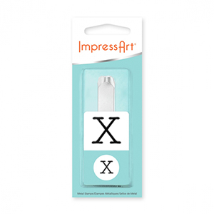ImpressArt Schlag Stempel Grossbuchstabe X Monogram 10mm Silber