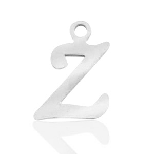Stainless Steel - Rostfrei Stahl Anh&auml;nger Initial Z Silber