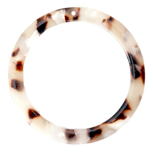 Resin Anh&auml;nger rund 35mm Mixed beige brown