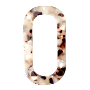 Resin Anh&auml;nger lang oval 56x30mm Mixed beige brown