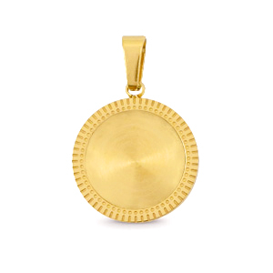 Polaris Steel Anh&auml;nger aus Stainless Steel mit Fassung f&uuml;r 12mm Cabochon Gold