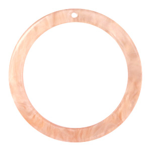 Resin Anh&auml;nger rund 35mm Peach pink