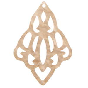 Resin Anh&auml;nger Barock Diamant Light semolina beige