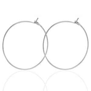 Ohrringe aus Stainless Steel - Rostfreiem Stahl 25mm Silber