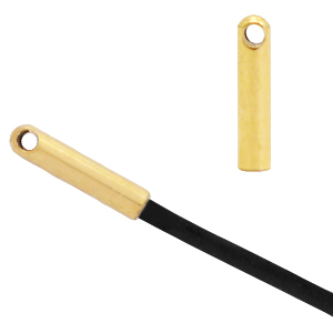 Stainless Steel - Rostfreiem Stahl Schmuckzubeh&ouml;r Endkappen &Oslash;1mm Gold